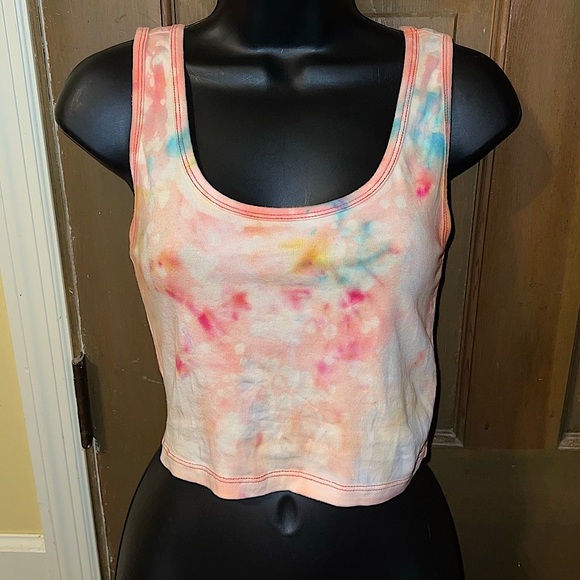 Forever 21 Tops - Forever 21 Colorful Tie-Dye Cropped Sleeveless Tank Top Size S